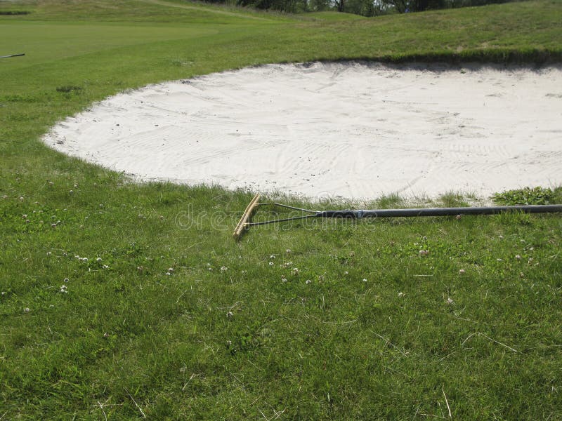 Rake Near Bunker on Golf Course Stock Image Image of summer, tourism
