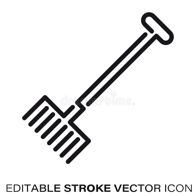 Rake Editable Stroke Icon Stock Illustrations – 302 Rake Editable ...