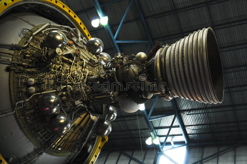 Een Raket in Historische Redstone Rocket Test Site in George C Marshall