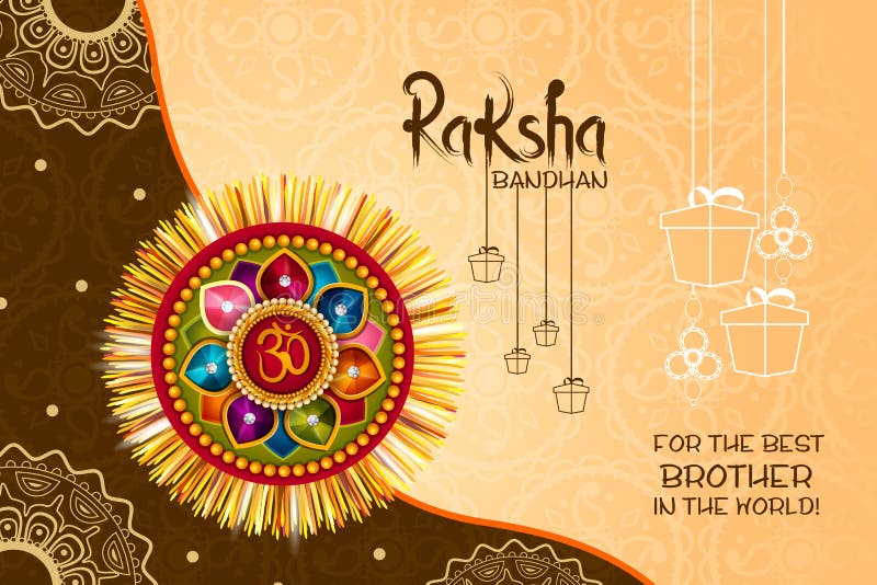 Rakhi Background for Indian Festival Raksha Bandhan Celebration Stock  Vector - Illustration of banner, background: 121620683