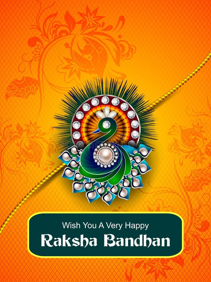 Rakhi Background for Indian Festival Raksha Bandhan Celebration Stock  Vector - Illustration of hinduism, decoration: 154236784