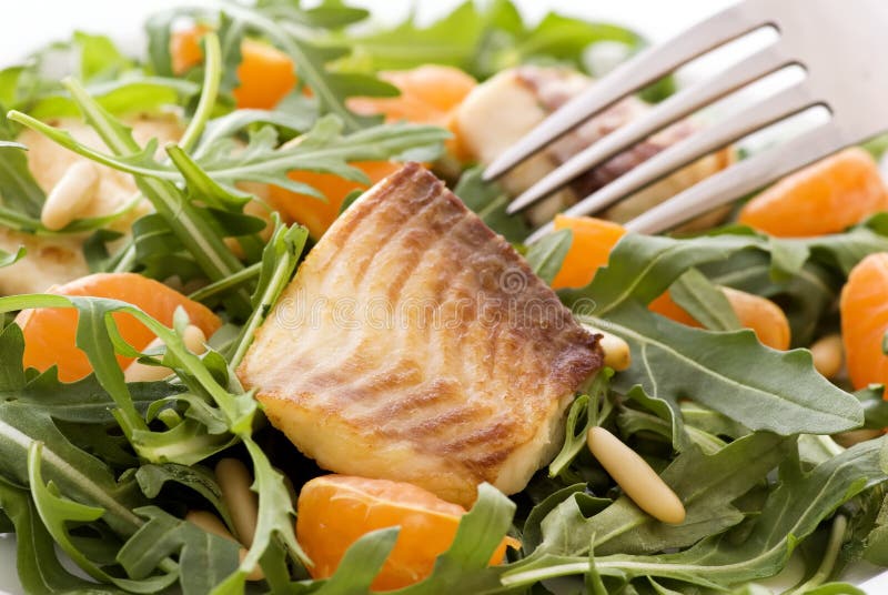 Rocket Salad with Tilapiini and orange. Rocket Salad with Tilapiini and orange