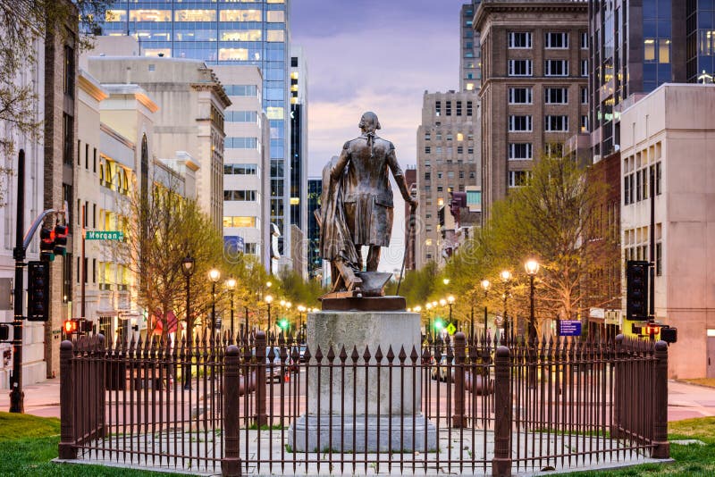 Raleigh, Carolina del Nord, stati UNITI per il centro visto dal Campidoglio motivi.