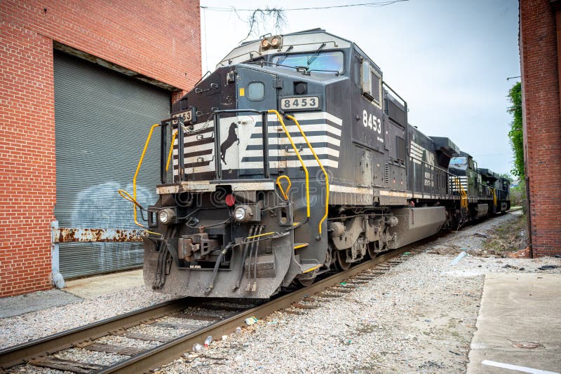 Raleigh North Carolina USA July 19 2014 Norfolk Southern Train Yard