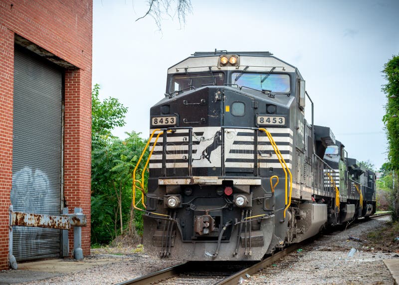 Raleigh North Carolina USA July 19 2014 Norfolk Southern Train Yard