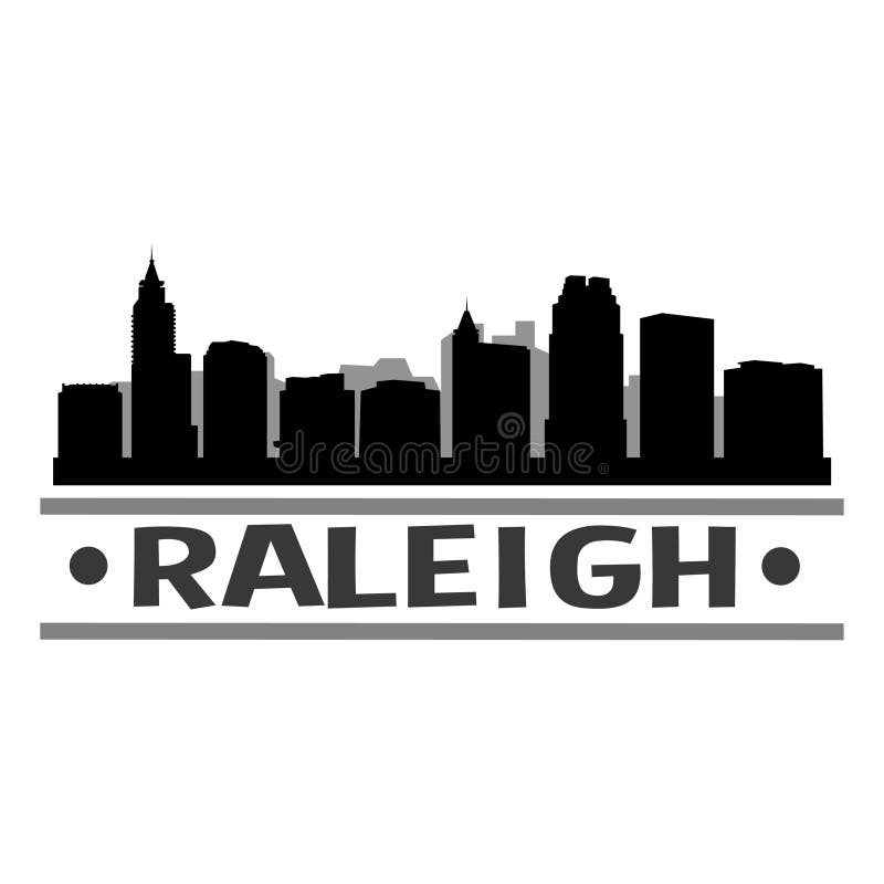 Raleigh Skyline City Icon Vector Art Design vector illustratie Raleigh Skyline City Icon Vector Art Design vector illustratie