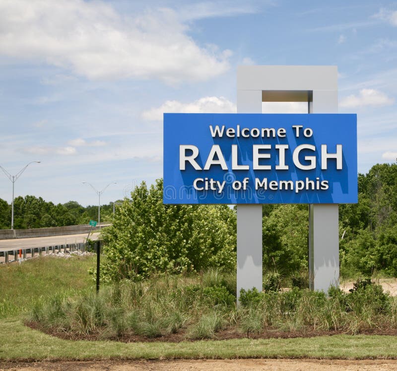 Raleigh Sign, Stad Van Memphis Redactionele Foto Image of
