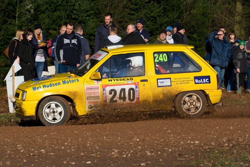 Rally car on stage stock photo Rally car on stage stock photo