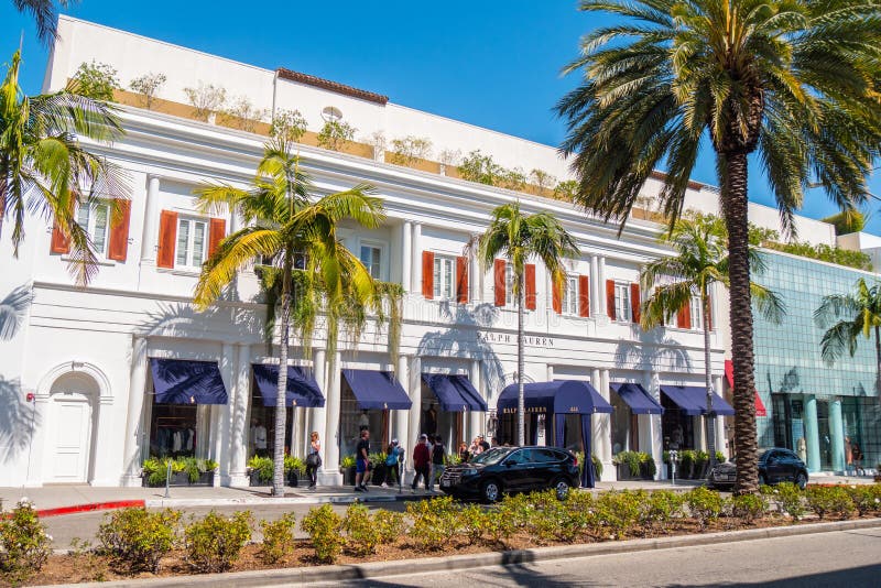 Ralph Lauren Store at Rodeo Drive Beverly Hills - CALIFORNIA, USA - MARCH  18, 2019 Editorial Stock Image - Image of road, destination: 145080539
