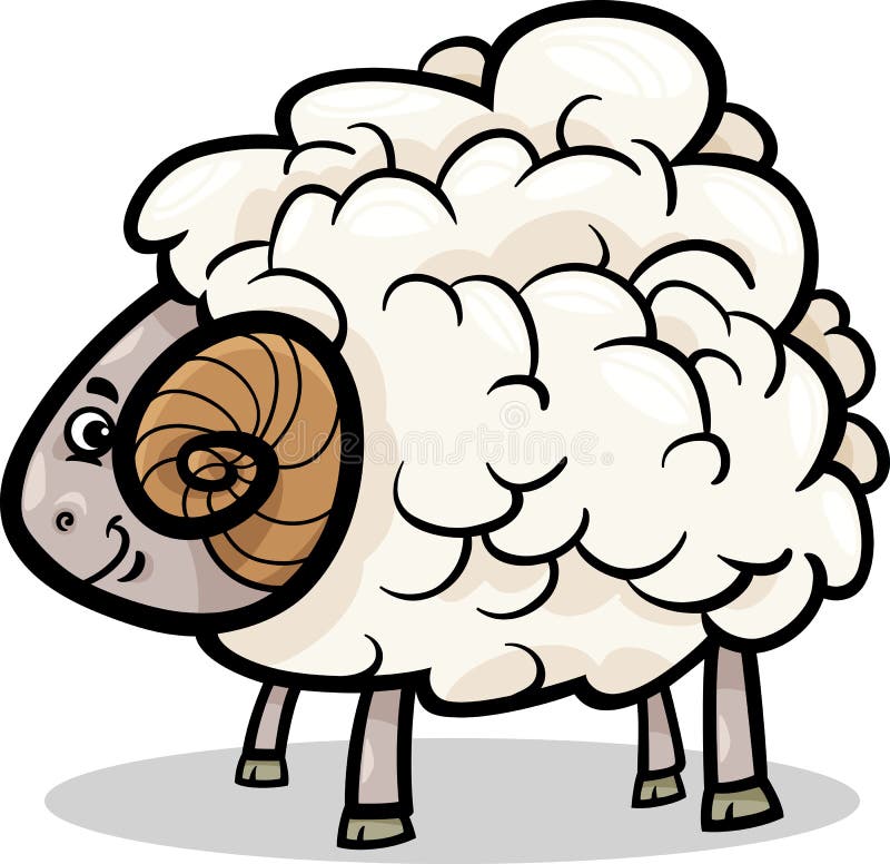 Ram Farm Animal Cartoon Illustration Stock Vector - Image: 31048110