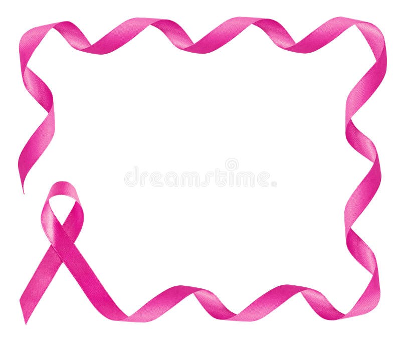 Ram för band för bröstcancermedvetenhet rosa arkivfoto