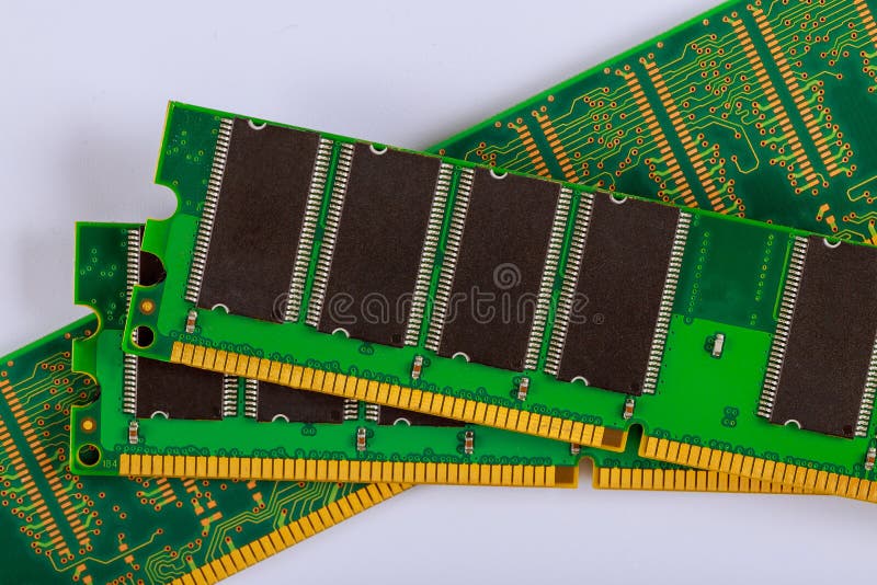 RAM modules memory chips for computer over white background royalty free stock image RAM modules memory chips for computer over white background royalty free stock image