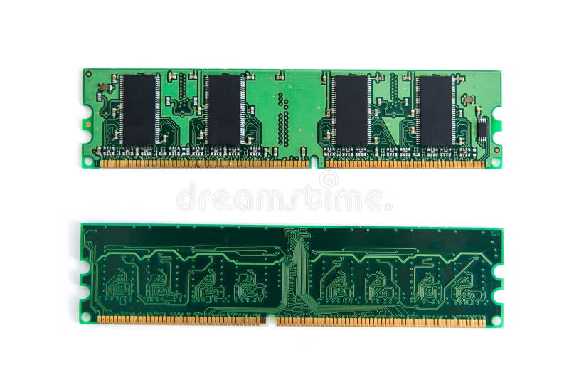 RAM Stick of Computer (random Access Memory) Isolated on White. Stock