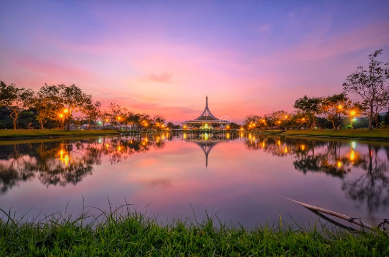 Beauty Sky in Rama9 Public Park, Bangkok Thailand Stock Photo - Image ...