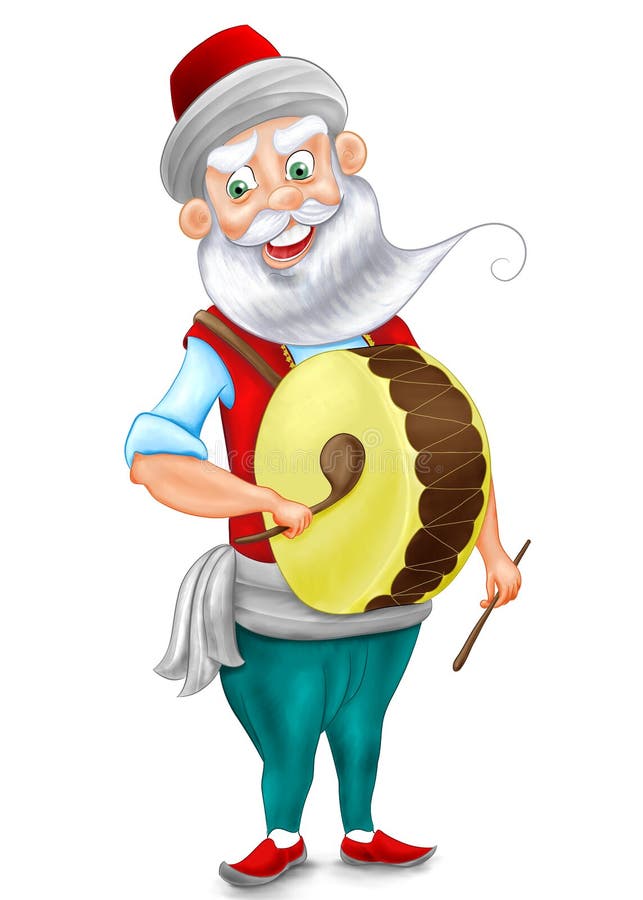 Ramadan drummer is Ottoman character illustration vector illustration Ramadan drummer is Ottoman character illustration vector illustration