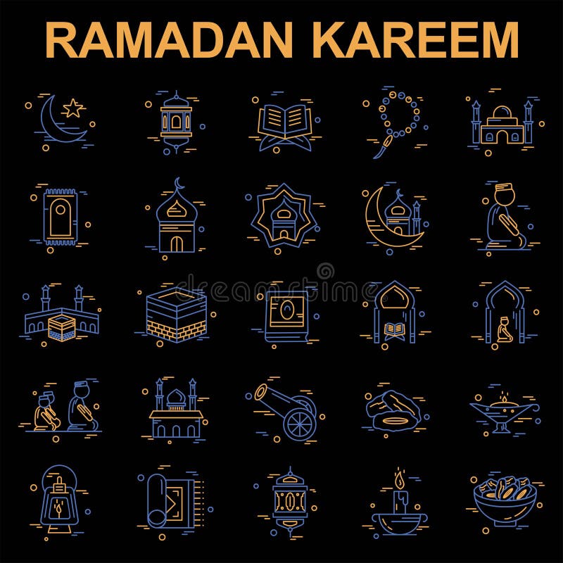 ramadan icon set