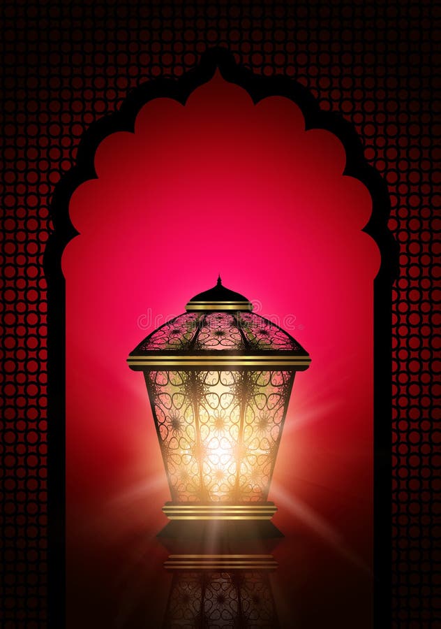 Ramadan kareem achtergrond met glanzende lantaarns stock illustratie Ramadan kareem achtergrond met glanzende lantaarns stock illustratie