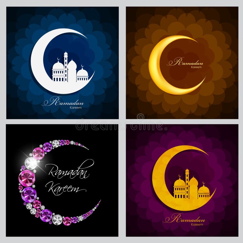 Ramadan Kareem Background Collection Set Design vector illustratie Ramadan Kareem Background Collection Set Design vector illustratie