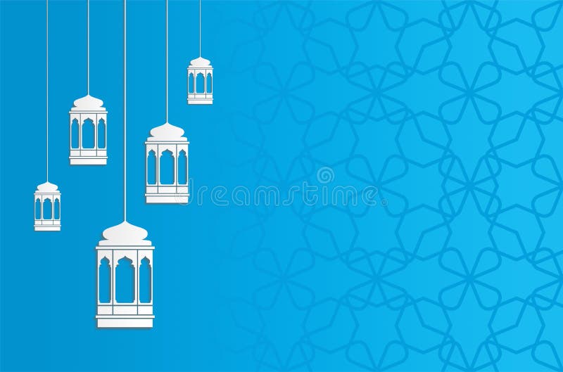 Ramadan Kareem Background in Paper Craft Style Stock Illustration ...