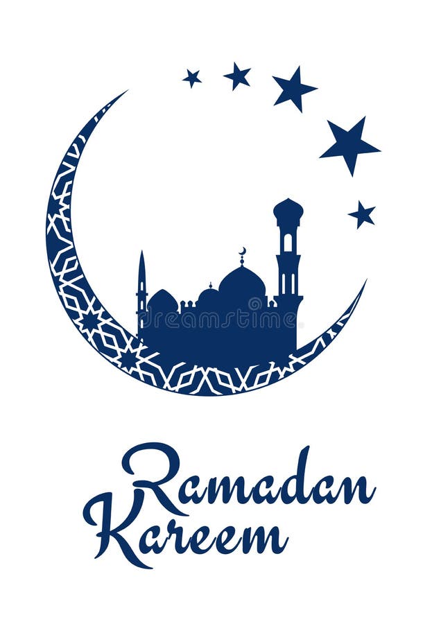 Ramadan Kareem Design With Mosque And Moon Stock Vector 