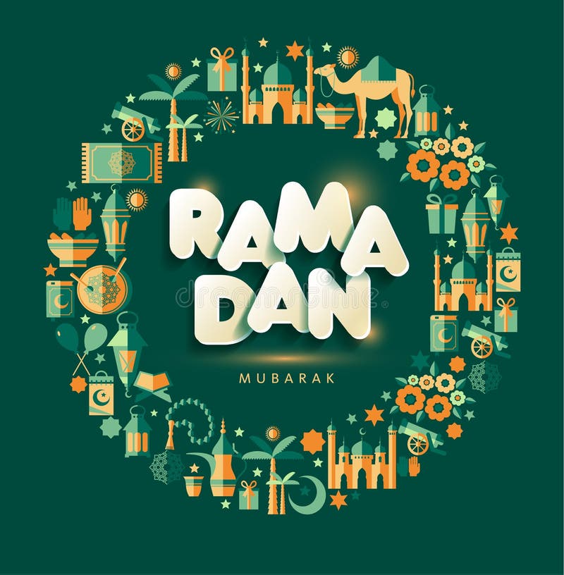 Ramadan Kareem greting illustration av Ramadanberöm royaltyfri illustrationer Ramadan Kareem greting illustration av Ramadanberöm royaltyfri illustrationer