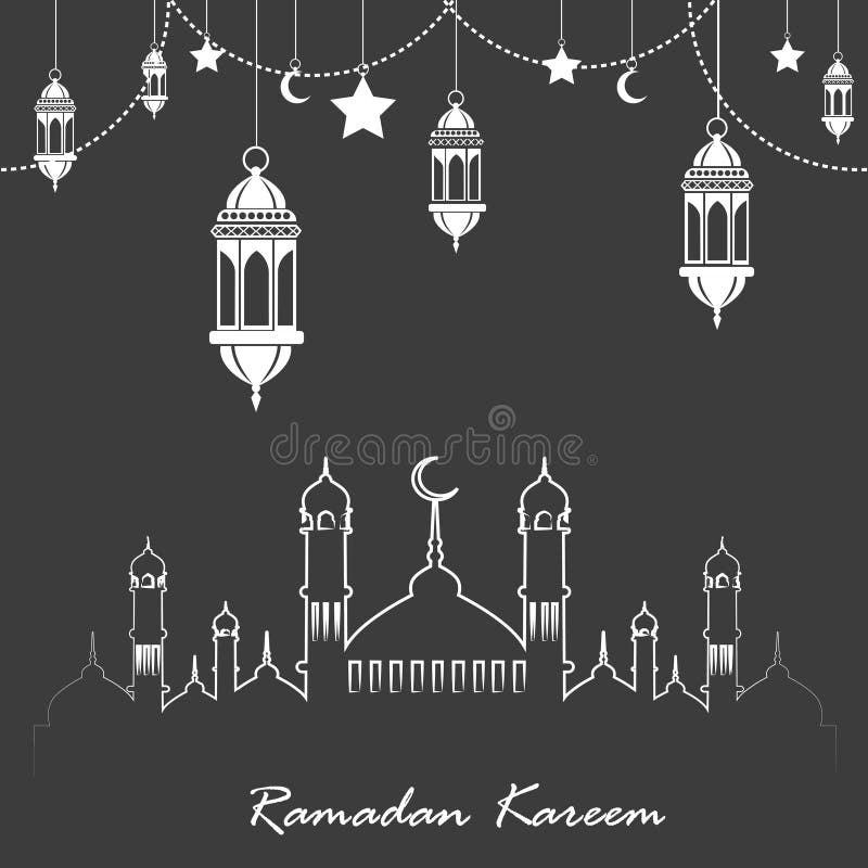 Ramadan Kareem-groetkaart met Islamitische ornamenten Vector vector illustratie Ramadan Kareem-groetkaart met Islamitische ornamenten Vector vector illustratie