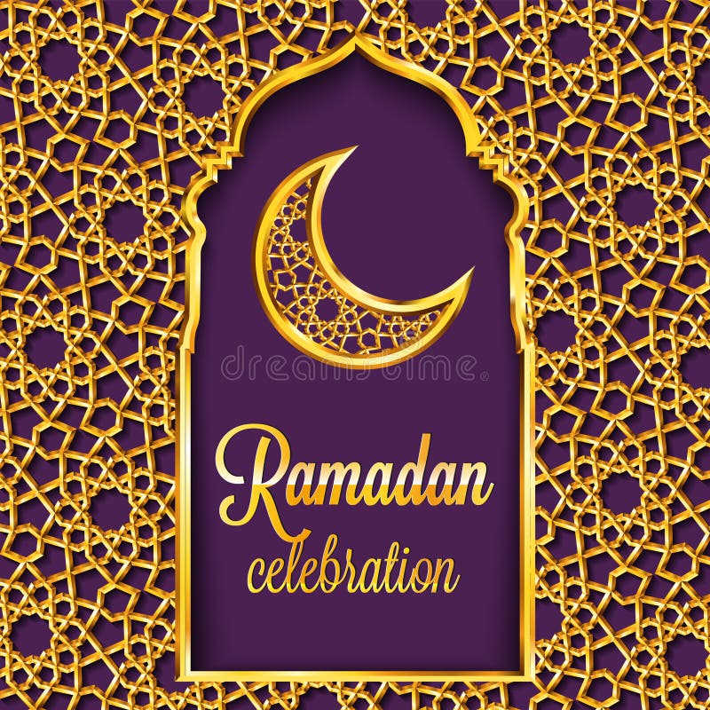 Ramadan Kareem-Grußkarte mit traditionellem islamischem Muster, Einladung oder Broschüre in der Ostart lizenzfreie abbildung Ramadan Kareem-Grußkarte mit traditionellem islamischem Muster, Einladung oder Broschüre in der Ostart lizenzfreie abbildung