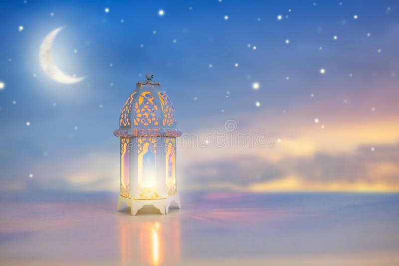 Ramadan kareem-hälsning. islamisk lantern arkivfoton