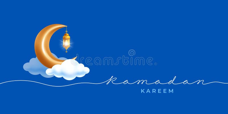 Ramadan Kareem hälsningskortsmall stock illustrationer