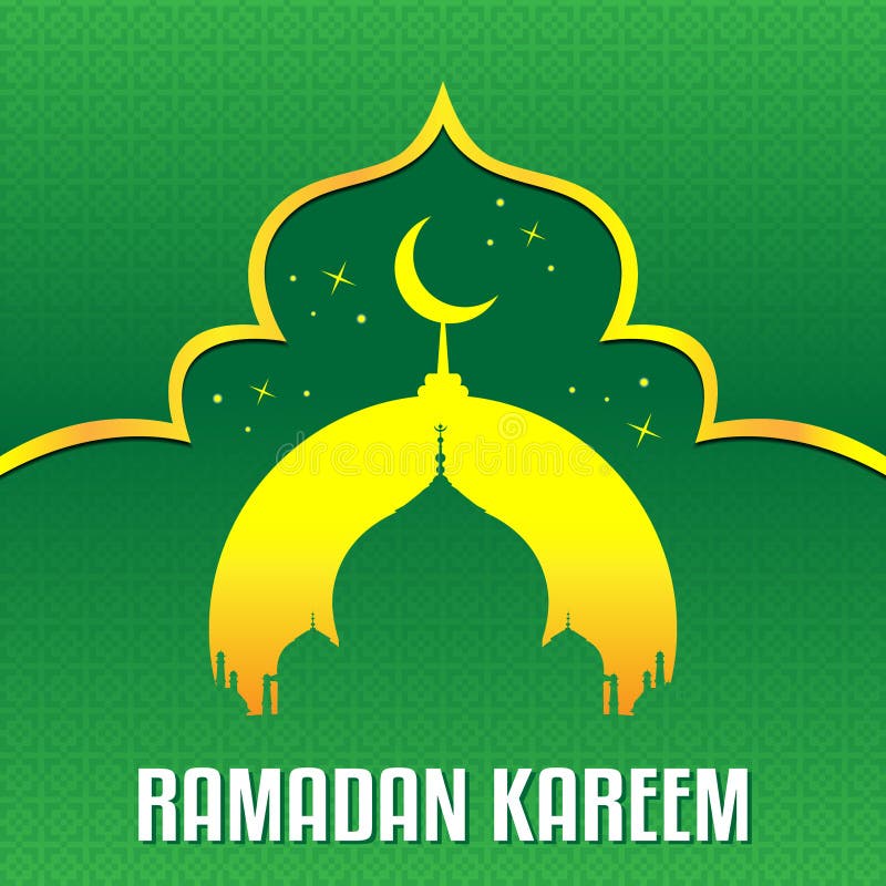 Ramadan Kareem Islamic Theme with Green Background Stock Vector -  Illustration of arabic, adha: 160861214