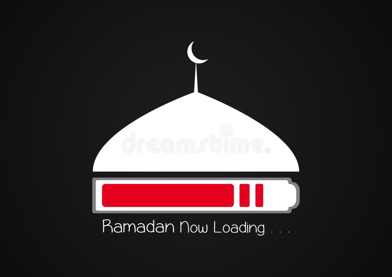Ramadan Kareem Now-lading de Islamitische koepel van de ontwerpmoskee vector illustratie Ramadan Kareem Now-lading de Islamitische koepel van de ontwerpmoskee vector illustratie
