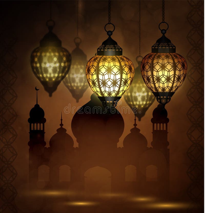 Ramadan Kareem, saludando el fondo ilustración del vector Ramadan Kareem, saludando el fondo ilustración del vector