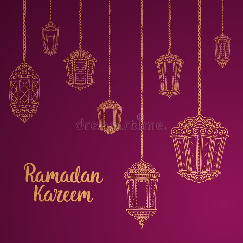 Ramadan Kareem theme royalty free illustration