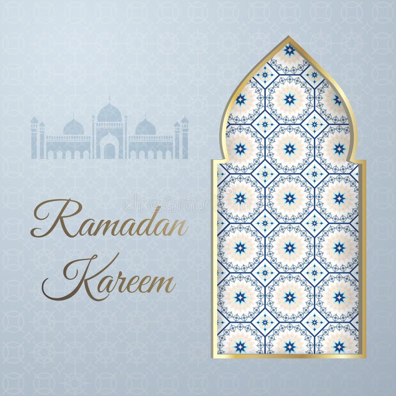 Ramadan Kareem wektorowy ilustracyjny złocisty arabeskowy powitanie, szczęśliwy miesiąc Ramadan, Arabski okno, sylwetka meczet ilustracji Ramadan Kareem wektorowy ilustracyjny złocisty arabeskowy powitanie, szczęśliwy miesiąc Ramadan, Arabski okno, sylwetka meczet ilustracji