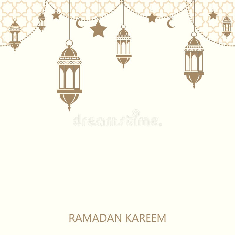 Ramadan Kareem迎接悬挂伊斯兰装饰品的背景 矢量 皇族释放例证 Ramadan Kareem迎接悬挂伊斯兰装饰品的背景 矢量 皇族释放例证