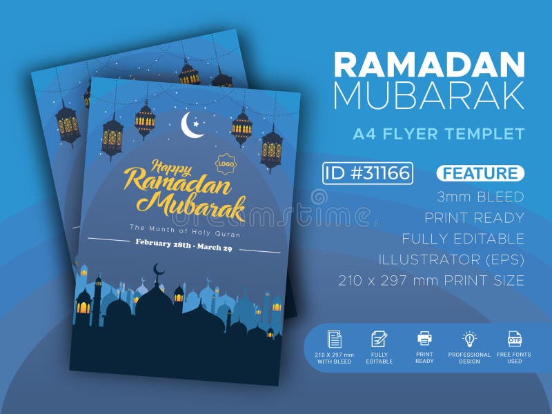 Ramadan Mubarak A4 Flyer Templet Stock Illustration Illustration of Ramadan Mubarak A4 Flyer Templet Stock Illustration Illustration of