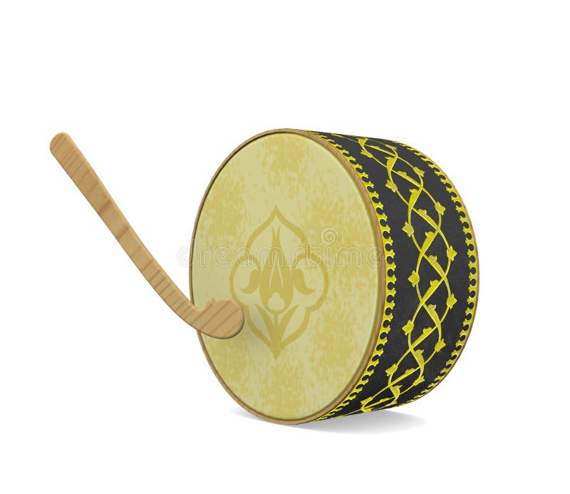 Ramadan Trommel Türkische Kultur-Musikinstrument stock abbildung Ramadan Trommel Türkische Kultur-Musikinstrument stock abbildung