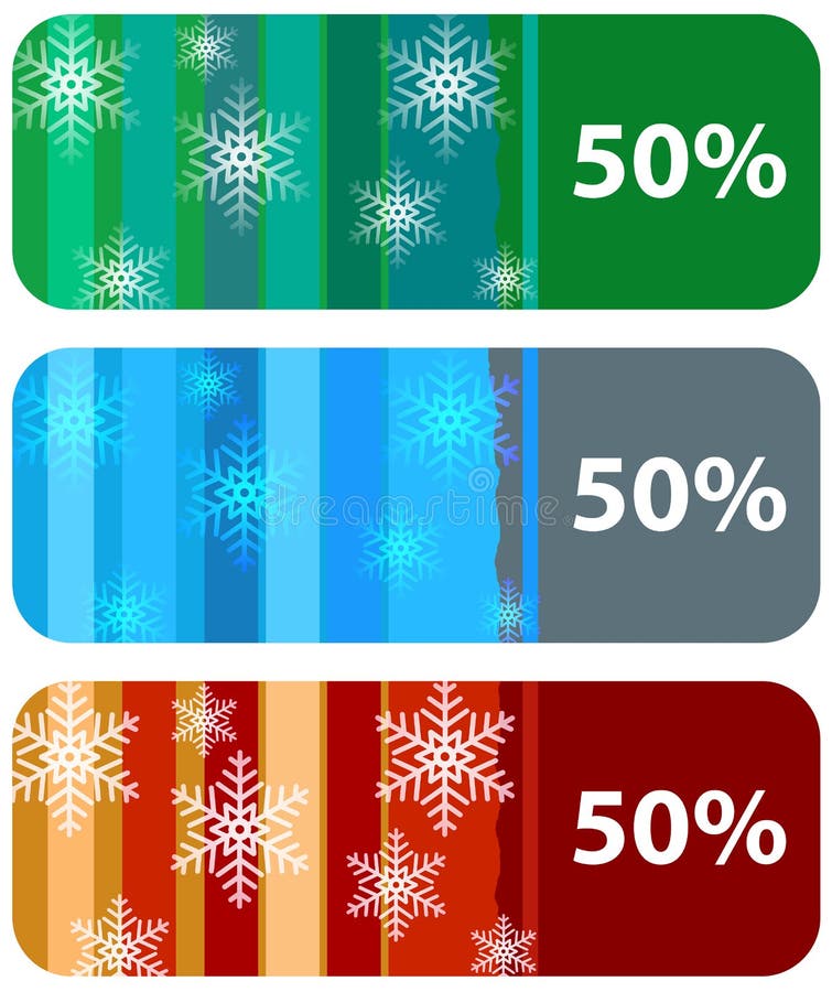 Collection d'étiquettes de soldes d'hiver abstraites et modernes illustration stock