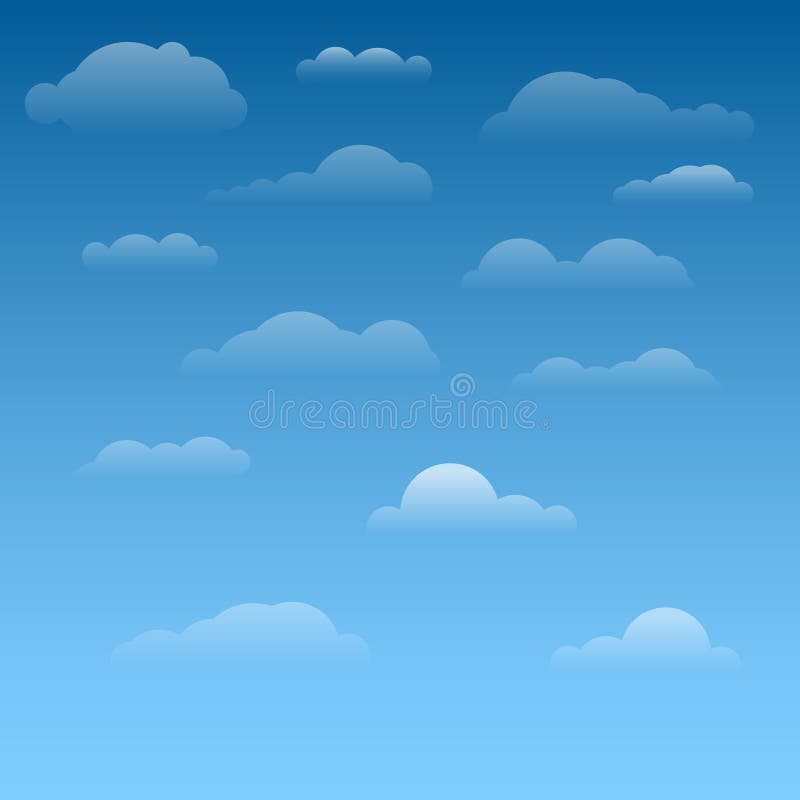 Ramassage de nuages de vecteur illustration stock Ramassage de nuages de vecteur illustration stock