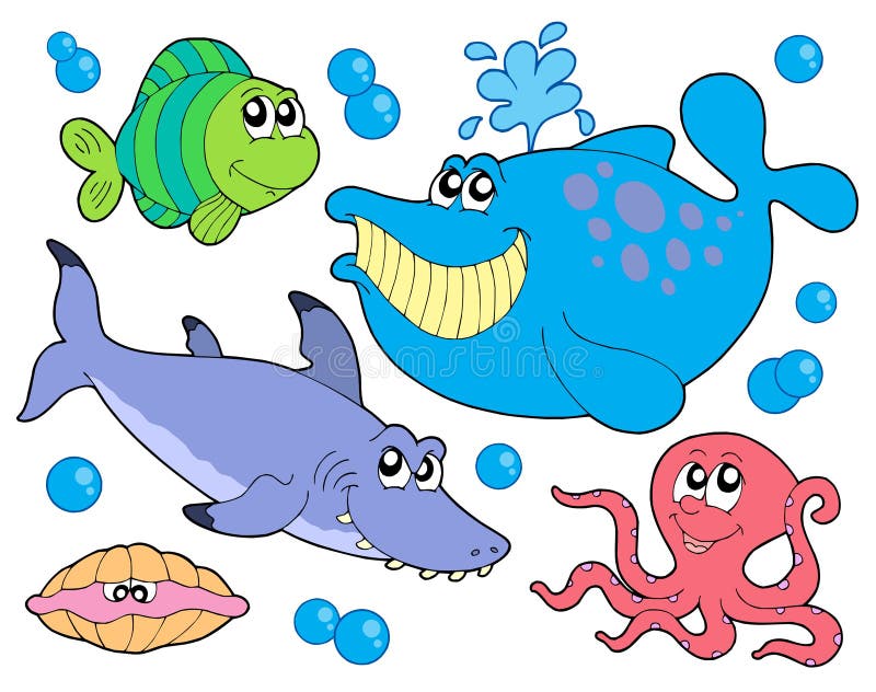 Fish collection on white background - vector illustration. Fish collection on white background - vector illustration.
