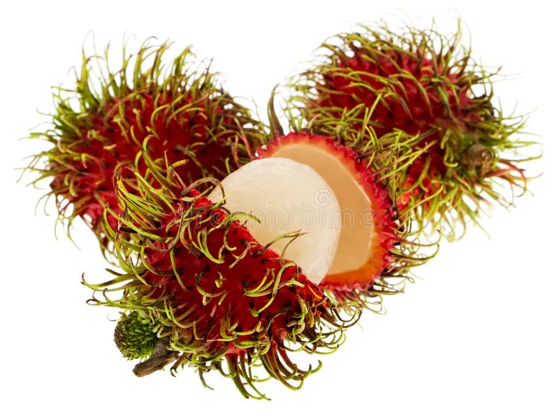 Rambutan, frutto esotico immagine stock