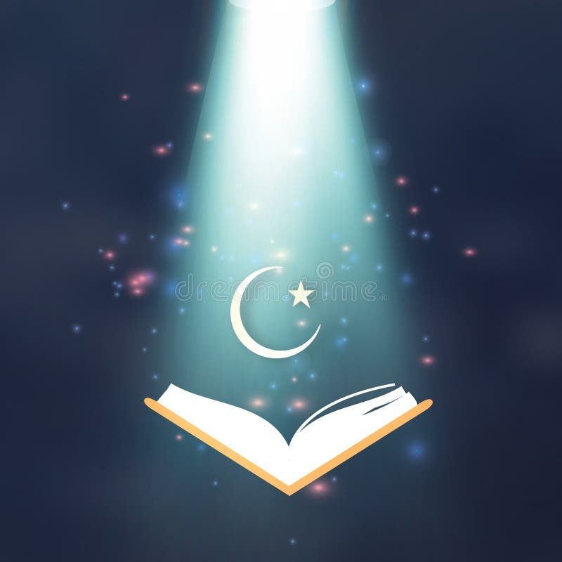 Ramdan Kareem  Quran  Crescent Moon Star Stock Vector 