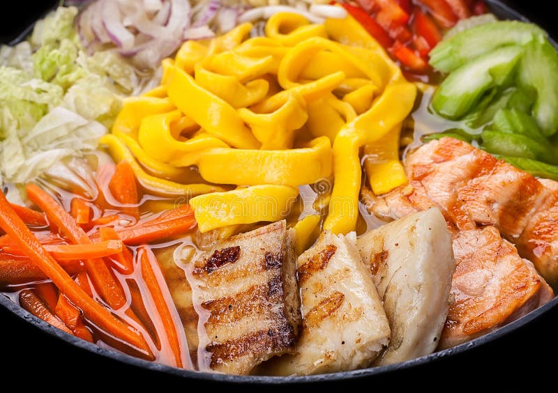 Ramen With Fish Cakes And Kimchi Stock Image Image of asia, savory