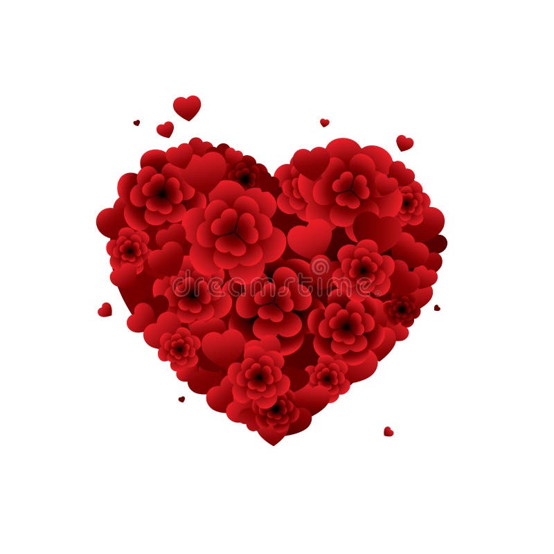 Ramo de flores en la forma de un corazón ilustración del vector Ramo de flores en la forma de un corazón ilustración del vector