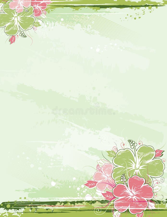 Ramo de hibisco, vector stock de ilustración Ramo de hibisco, vector stock de ilustración