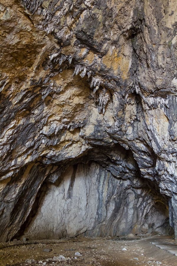 Gallery from Ialomita Cave, on the right side of the Ialomita Gorge, in town Moroeni, DÃ¢mboviÅ£a County, on Mount Old Lady with a length of approximately 480 m. Gallery from Ialomita Cave, on the right side of the Ialomita Gorge, in town Moroeni, DÃ¢mboviÅ£a County, on Mount Old Lady with a length of approximately 480 m.