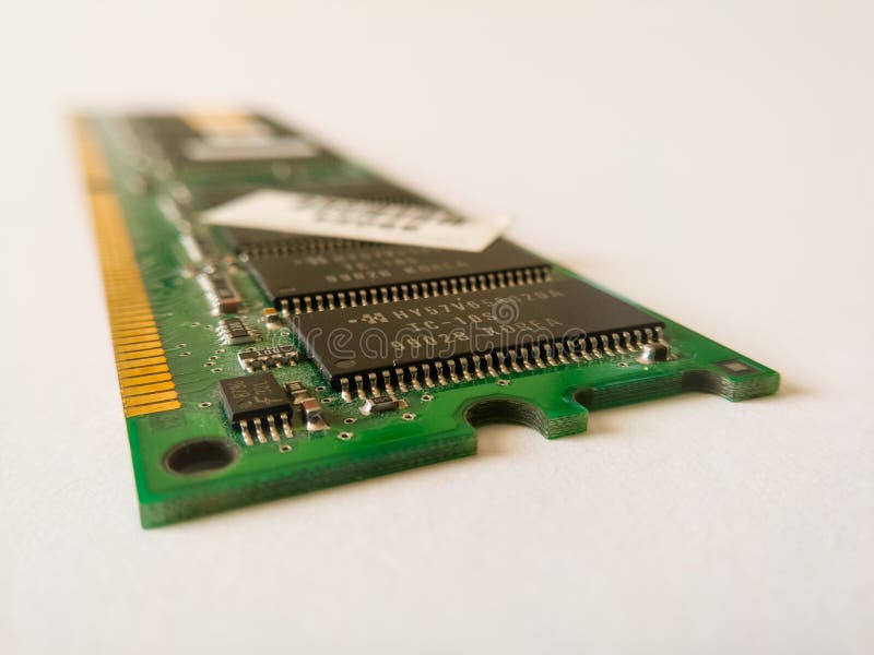 Random-access memory is a form of computer memory that can be read and changed in any order stock photography