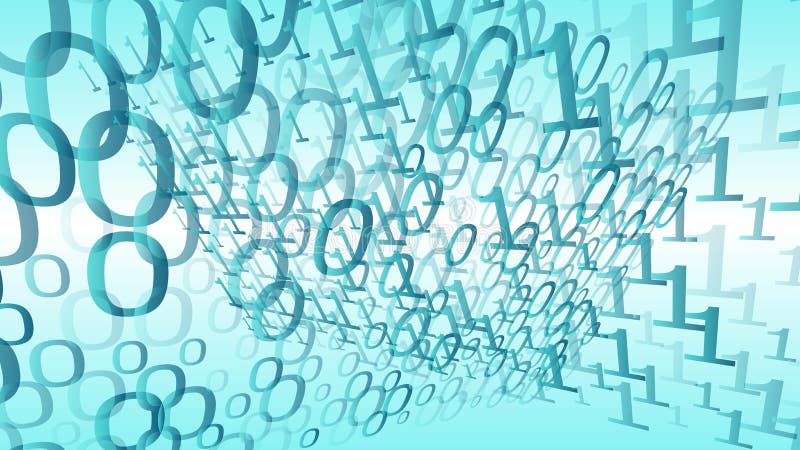 Random binary code abstract concept vector illustration