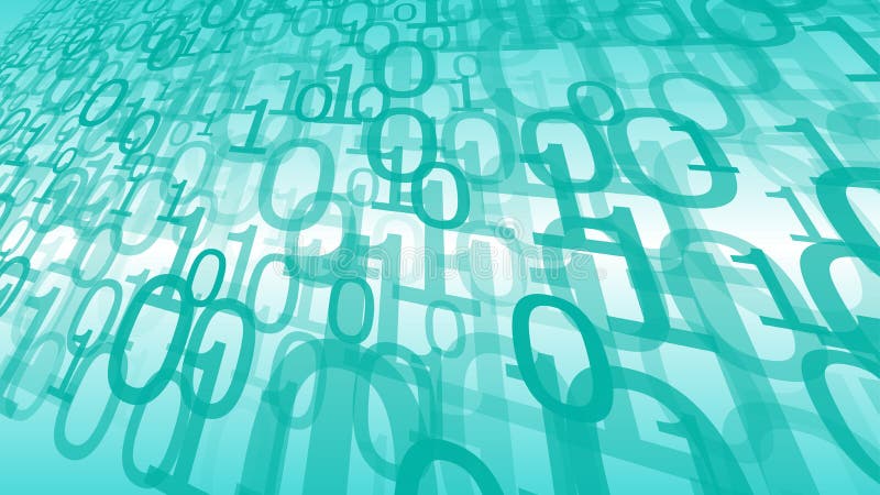 Random binary code, vector illustration of internet stock illustration