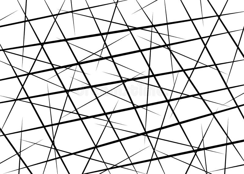 Random Chaotic Lines, Scattered Lines, Random Chaotic Lines Asymmetrical Texture Vector Abstract Art simple black striped element royalty free illustration